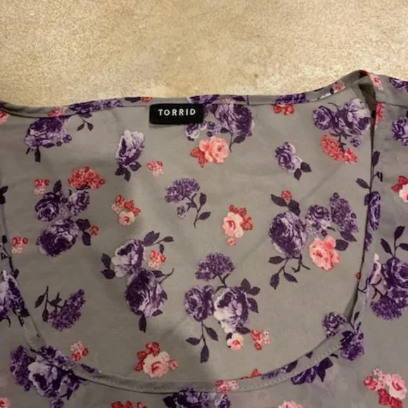 torrid floral flowy top size XXL - Picture 3 of 4